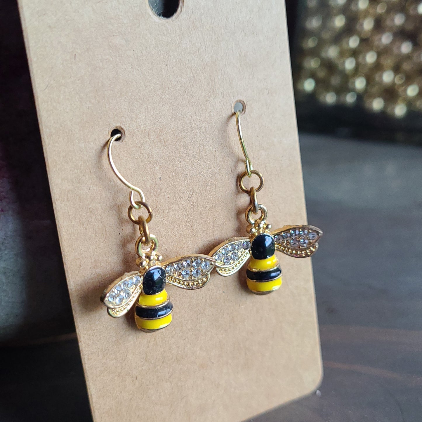Queen Bee Earrings | Gold Bee Earrings